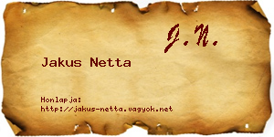 Jakus Netta névjegykártya